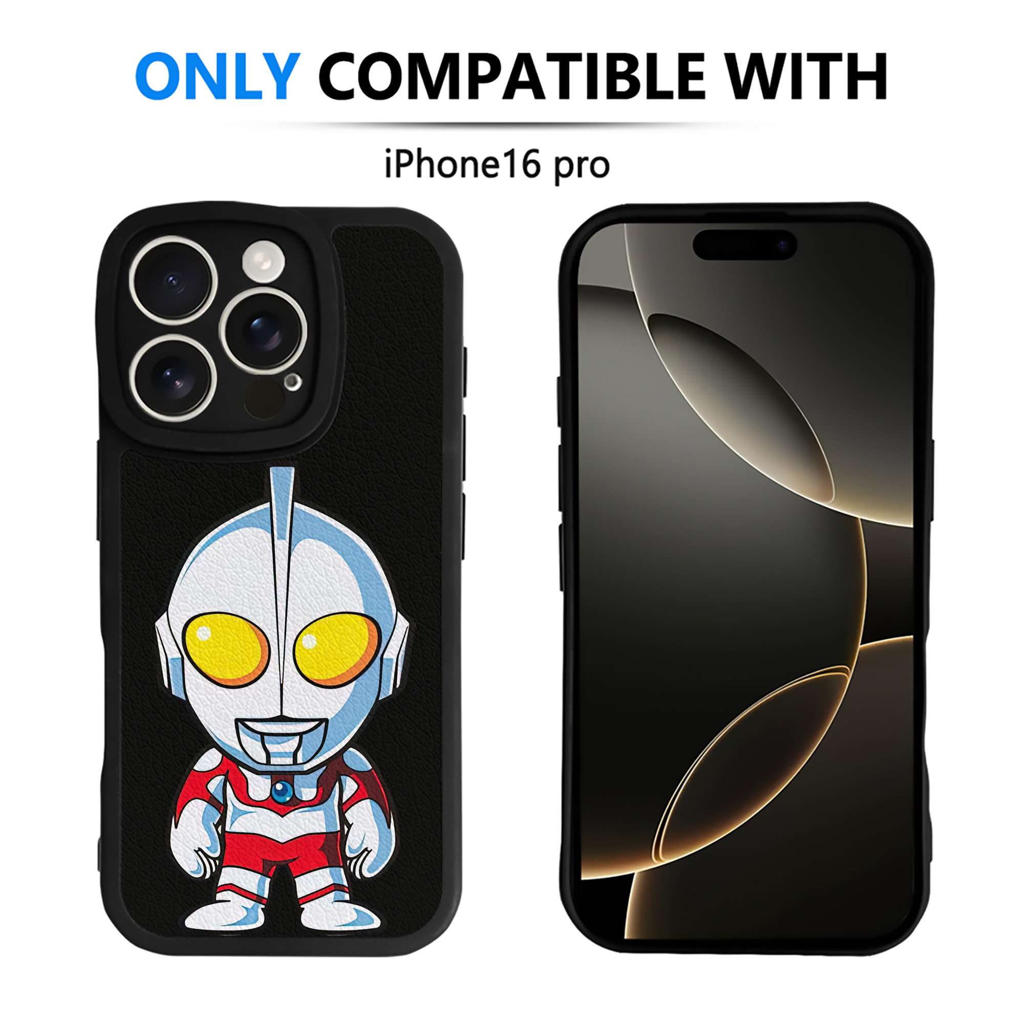 （画像用） ウルトラマン Ultraman 【iPhone 16シリーズ対応】シリコンスマホケース（レザー調） 材質：シリコン